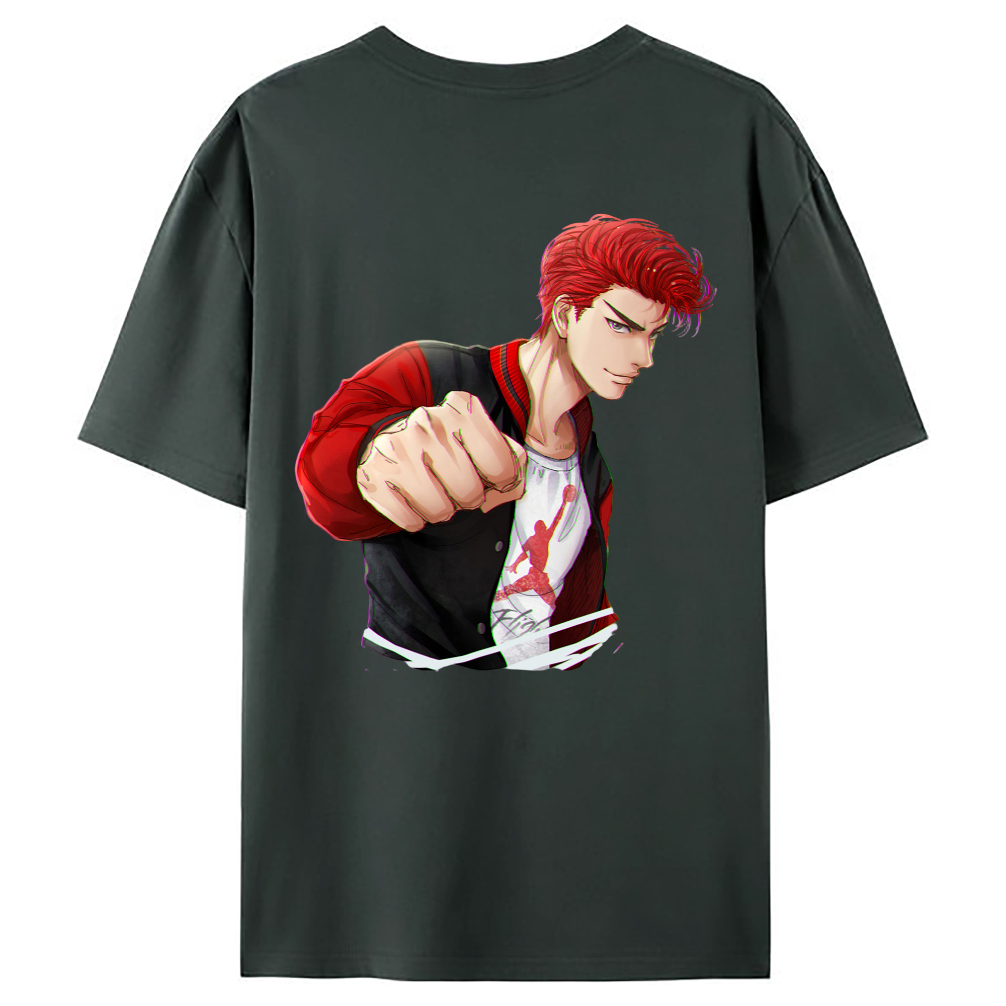 （画像用） SLAM DUNK／スラムダンク 綿100％ メンズ半袖Tシャツ（バックプリント） 通気性